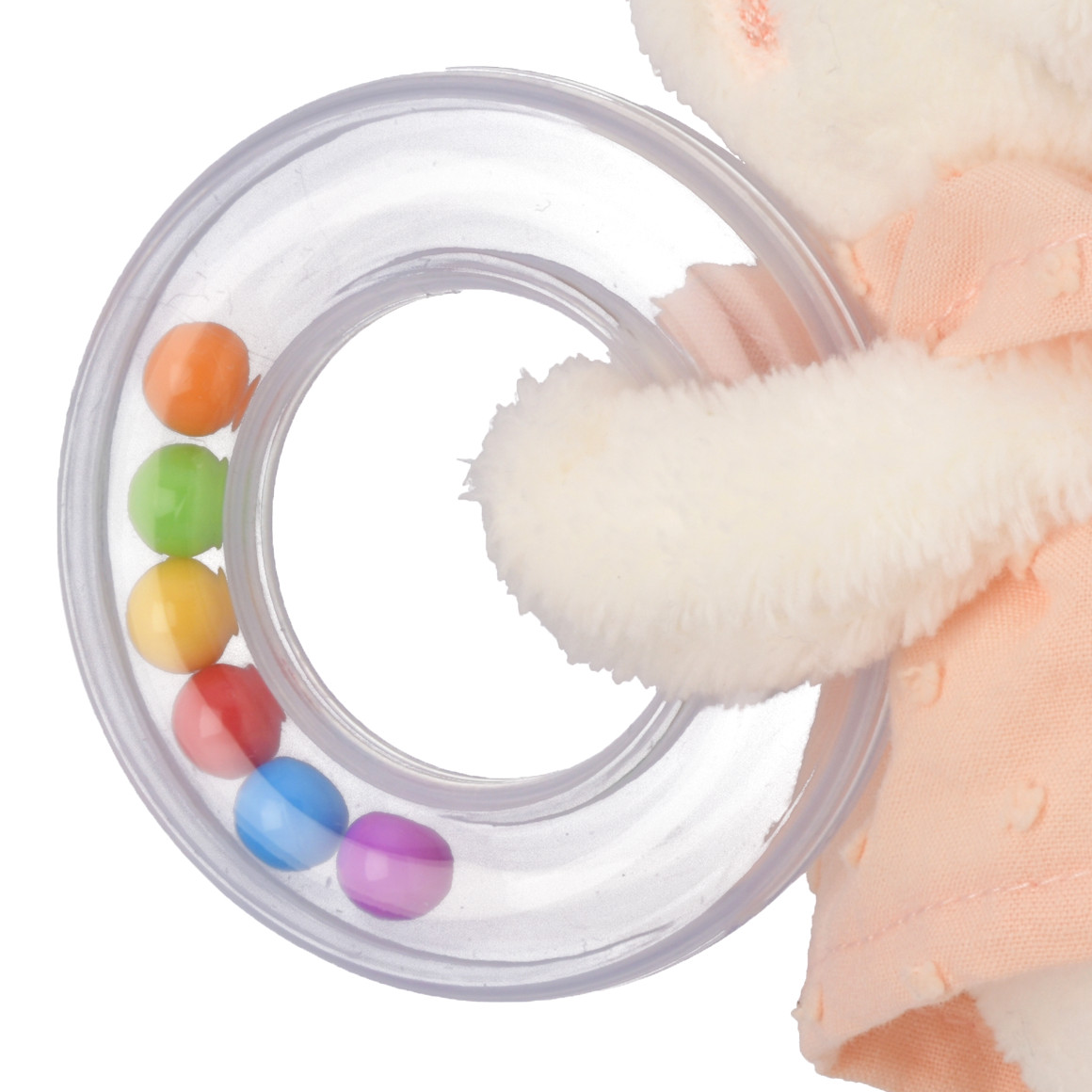 Topomini Baby Rassel-Greifling im Hasen-Design weiss