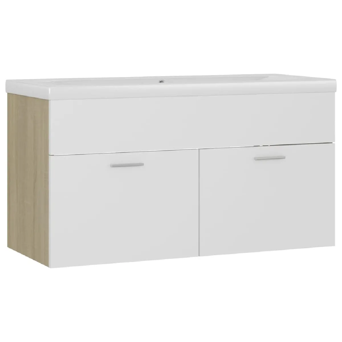 vidaXL Armoire évier lavabo chêne sonoma