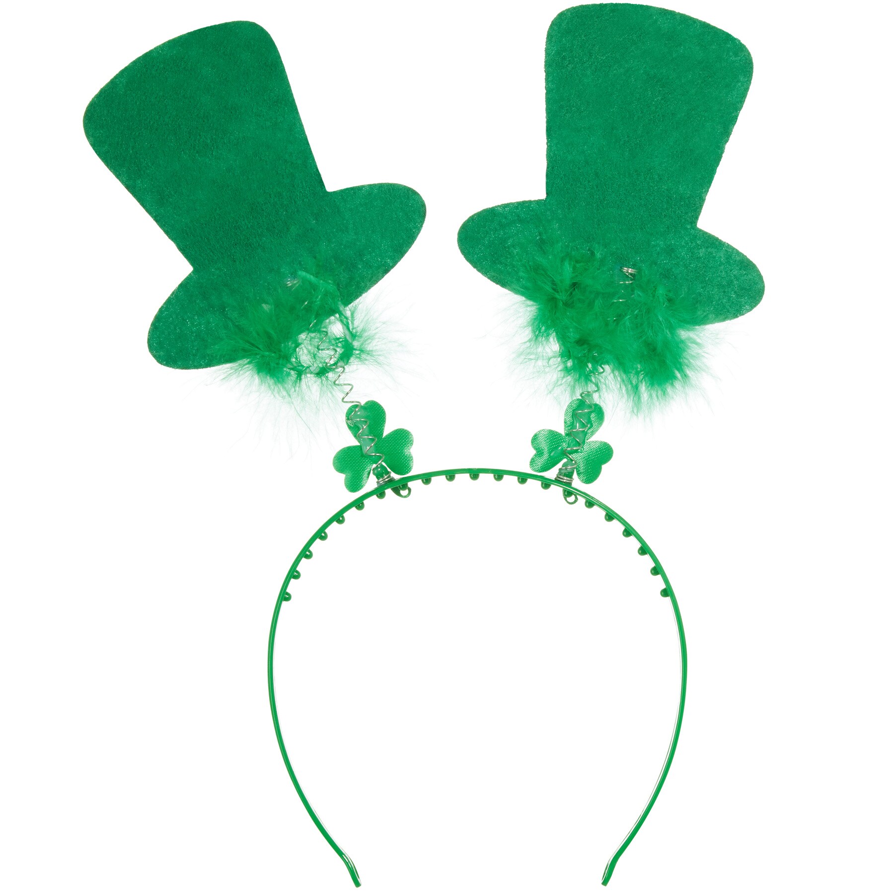 tectake® St. Patrick’s Day Kopfschmuck Zylinder mit Federn