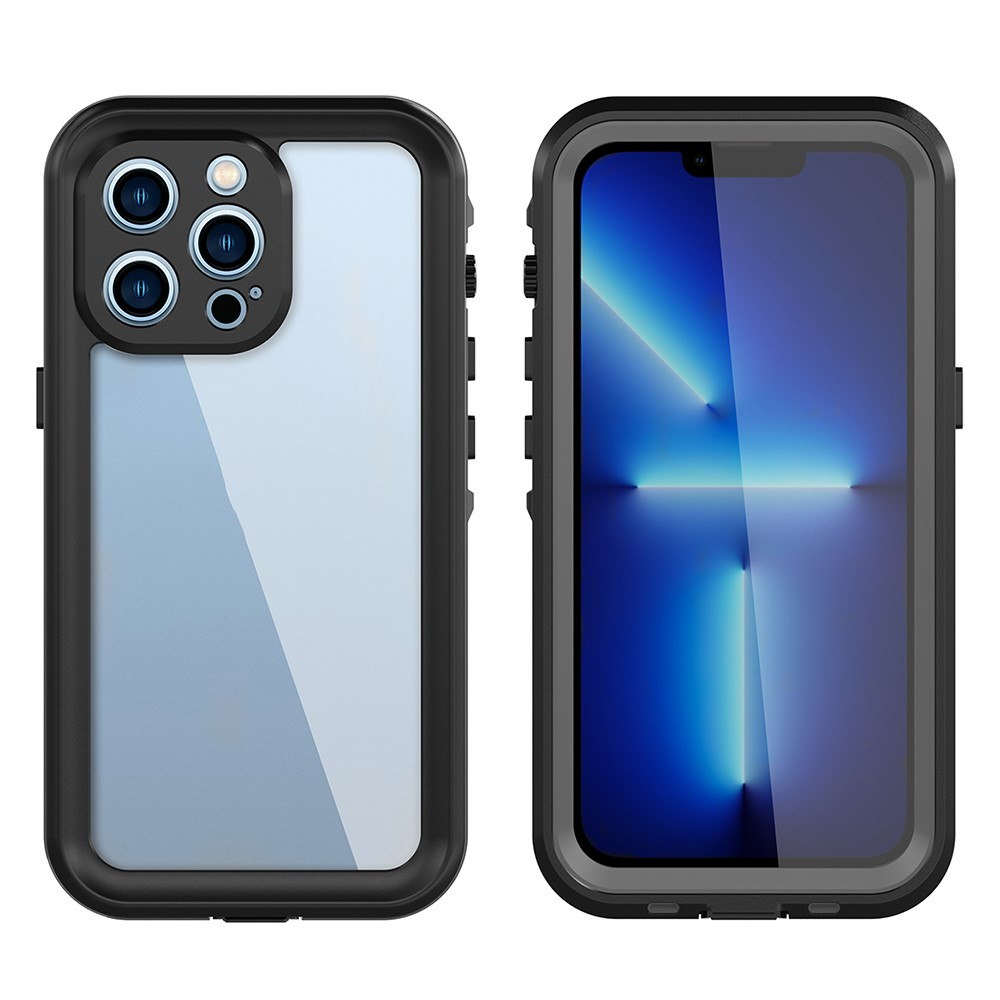 iPhone 13 Pro Wasserfeste Outdoor Schutz Hülle (IP68) - Schwarz / Grau