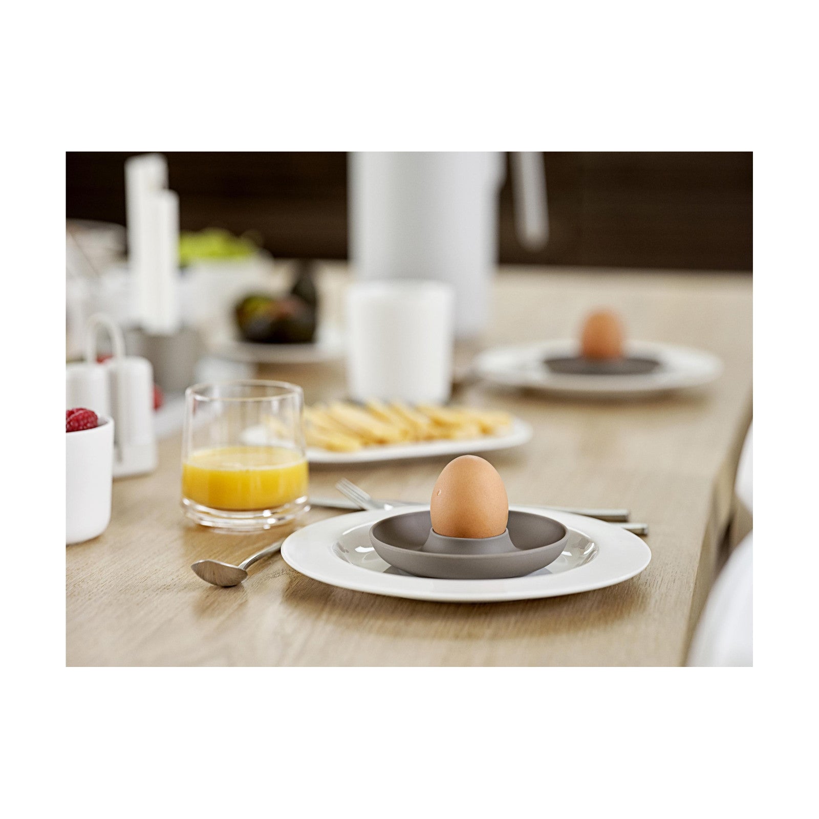 Eierbecher Singles 4 Stück, Taupe