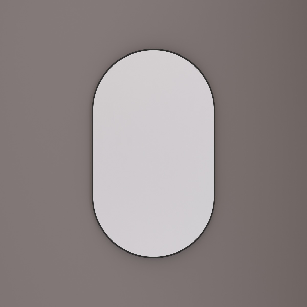 Hipp Design 8640 spiegel ovaal met zwart frame 40x60cm