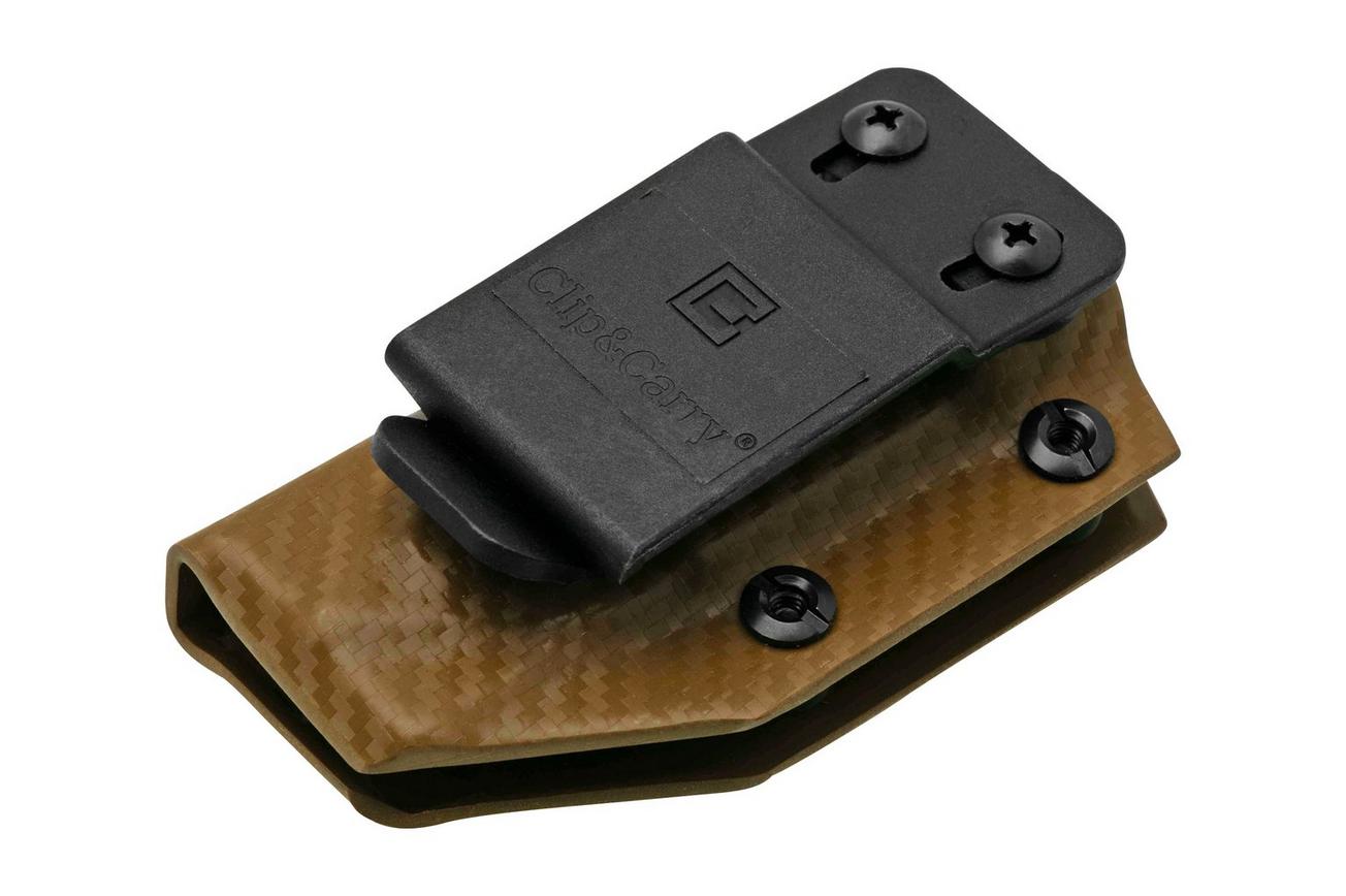 Clip And Carry Kydex Sheath Gerber MP600, Carbon Fiber Brown GMP600-CF-BRN riemholster