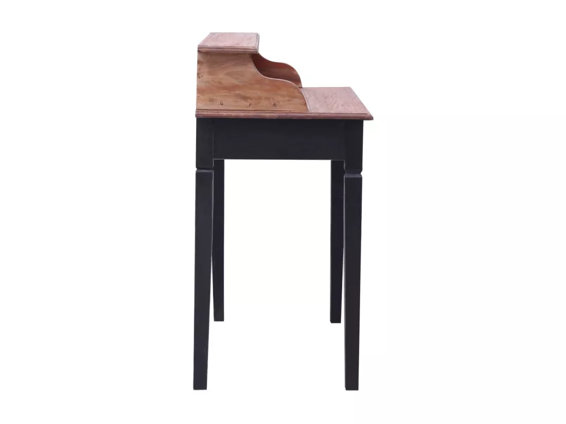 Bureau d'écriture et tiroirs 90x50x101 cm bois massif d'acajou