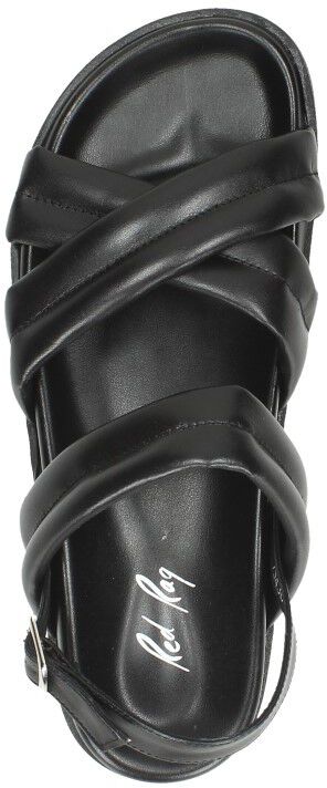 Red Rag Women Flat Sandal Padding zwart