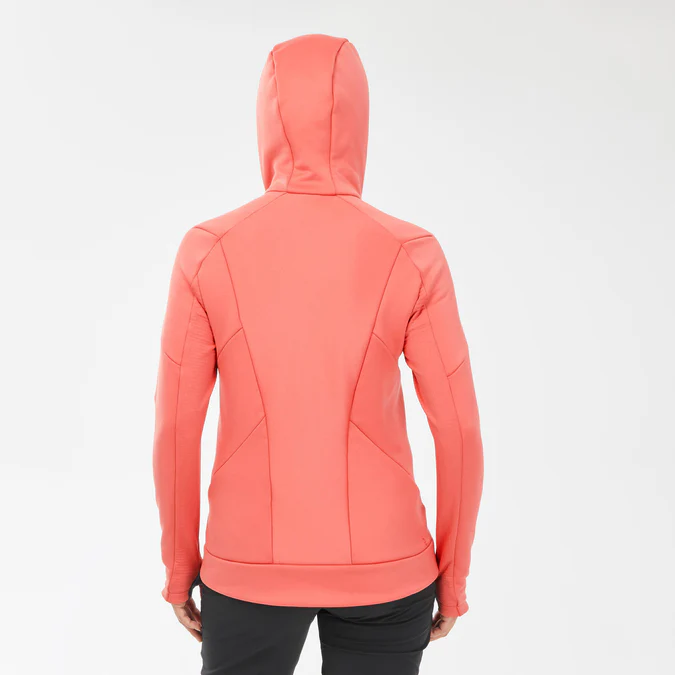 Decathlon Quechua - Jaqueta Fleece Feminina para Caminhada Quechua - MH520 com Capuz