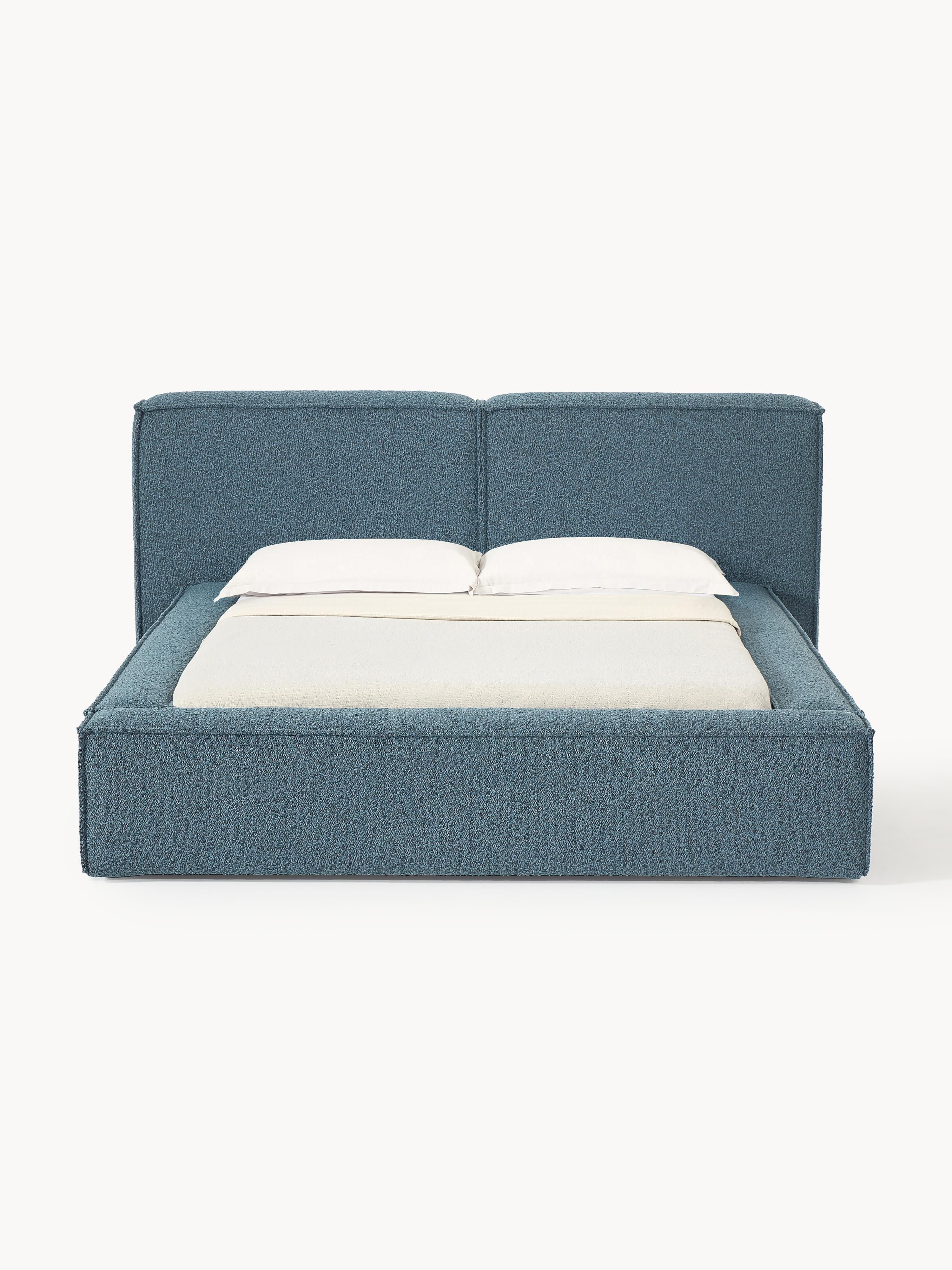 Bouclé gestoffeerd bed Lennon