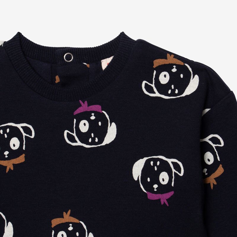 Sweat bébé garçon chiens bleu Catimini Bleu