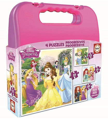 Educa Puzzlespiel - 4 Verschiedene - Disney Princess