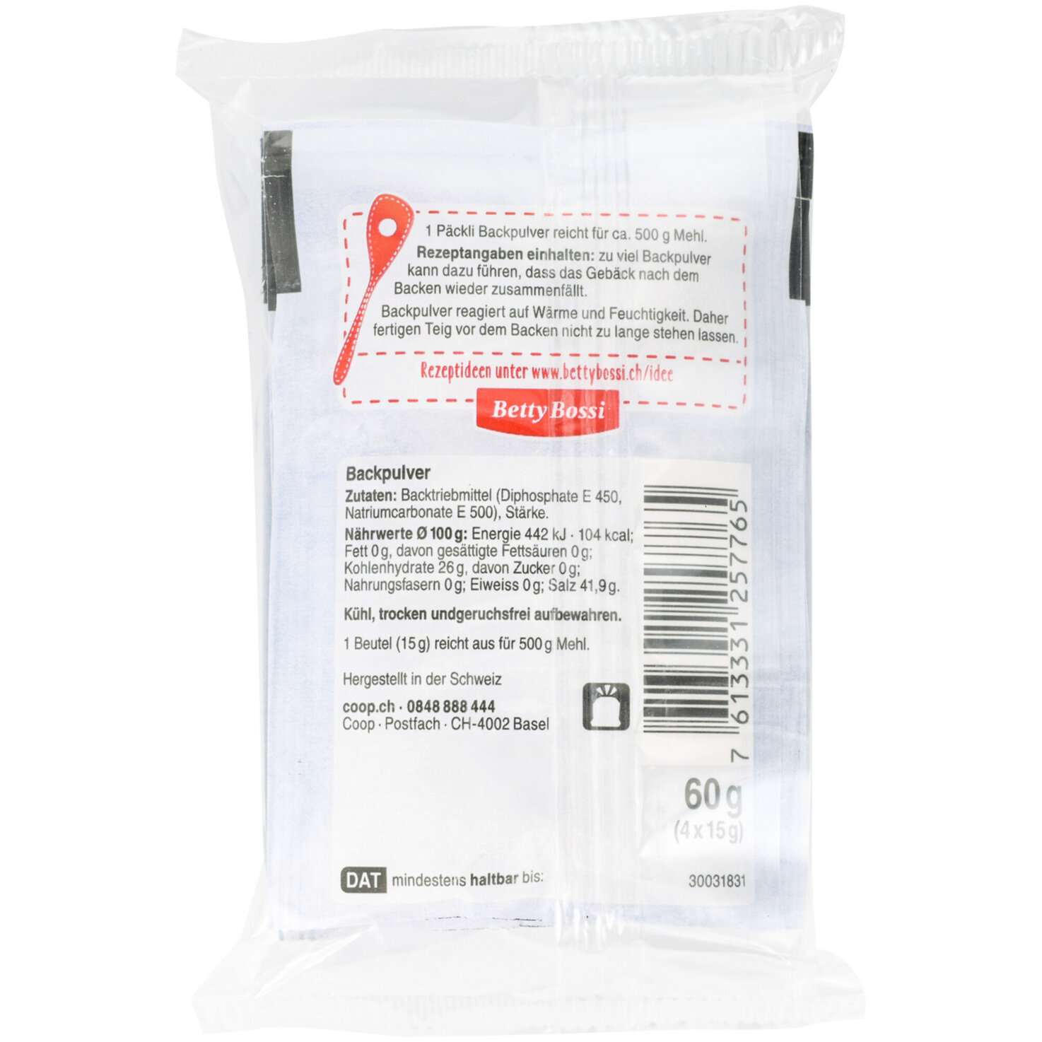 Betty Bossi Backpulver 4x15g