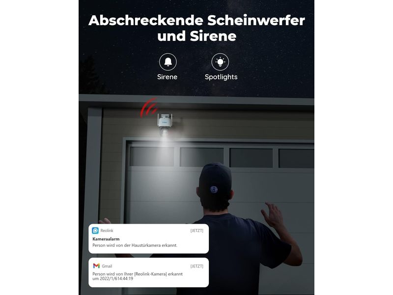 Reolink Netzwerkkamera Trackmix B770 2K Intelligente WLAN-Batteriekamera mit Auto-Zoom und -Tracking