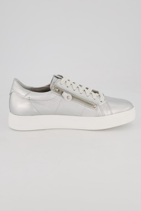 Vitaform Leder-Sneaker, Metallic-Optik, Zipper, Weite H