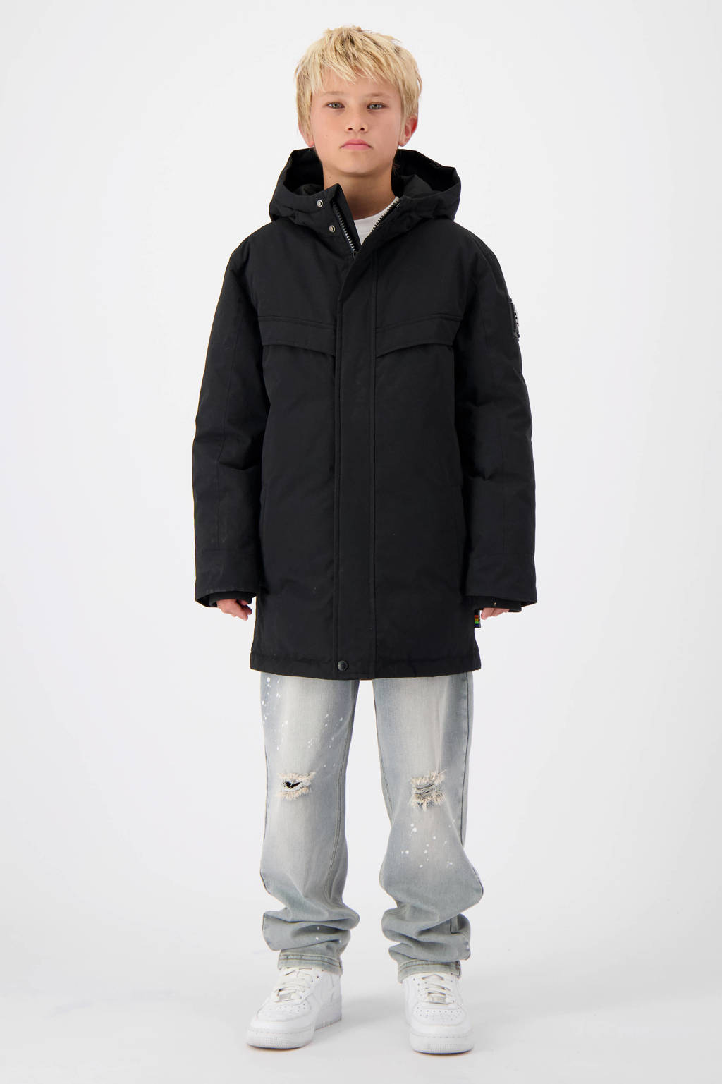 BLACK BANANAS winterjas JR. PARKA PLATE JACKET zwart
