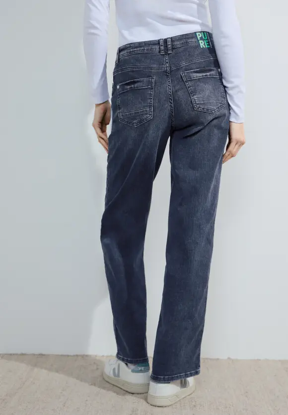 Loose Fit Jeans - dark blue washed