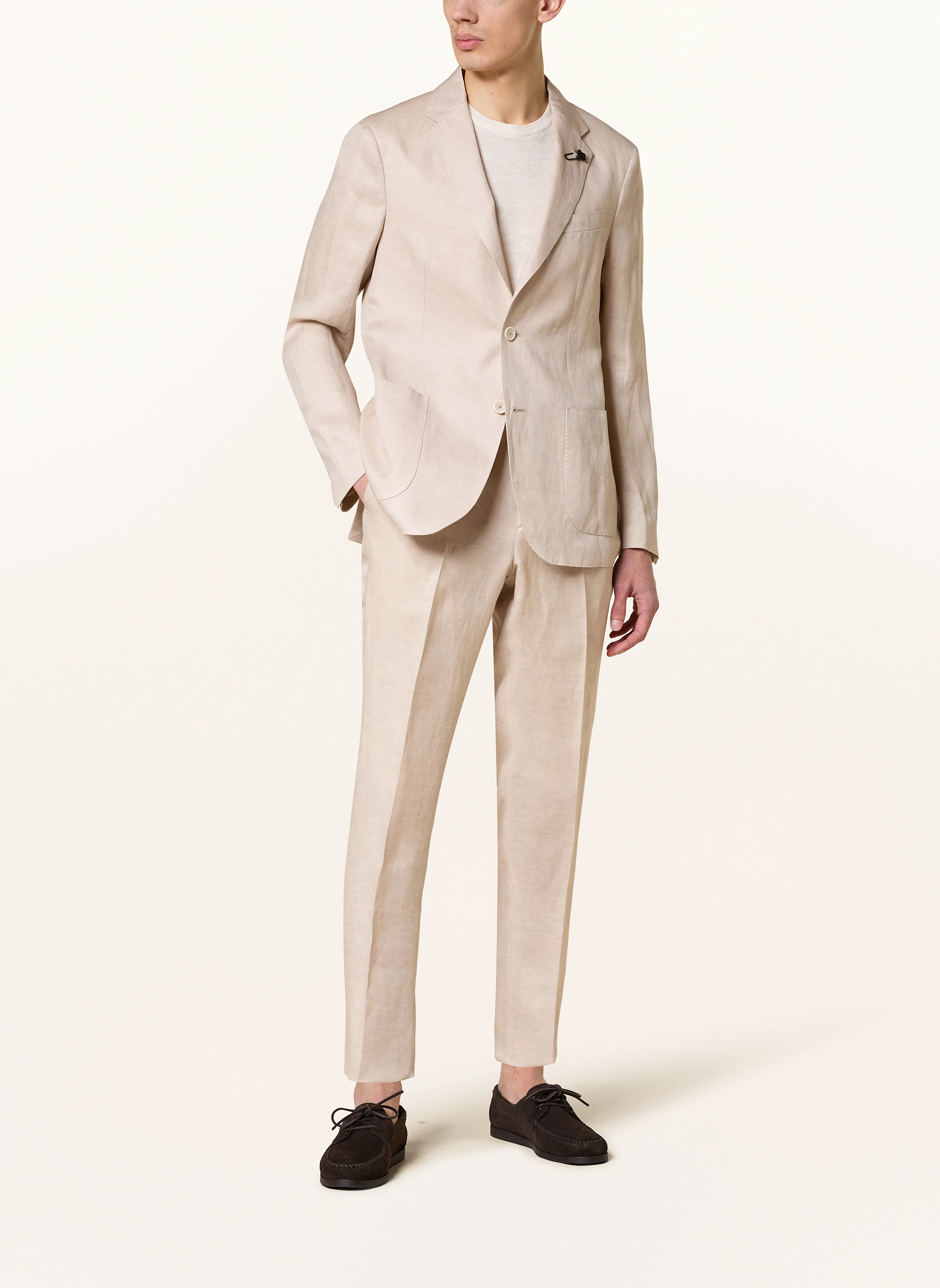 LARDINI Anzugsakko Extra Slim Fit aus Leinen