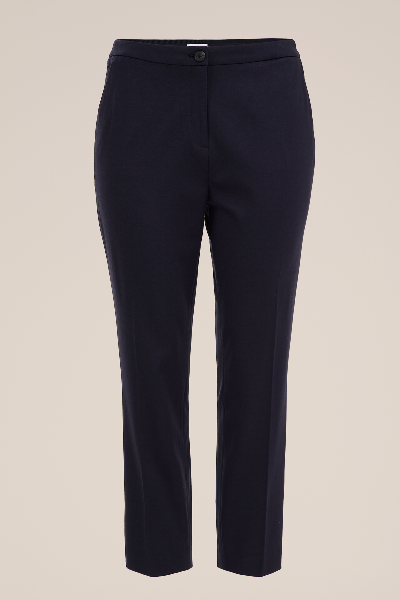 slim fit pantalon met stretch - Curve WE Fashion Marineblauw