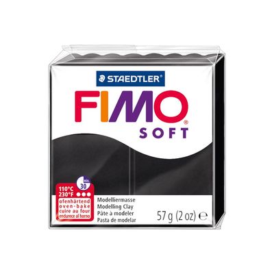 Pâte Fimo Soft - Noir - 57G