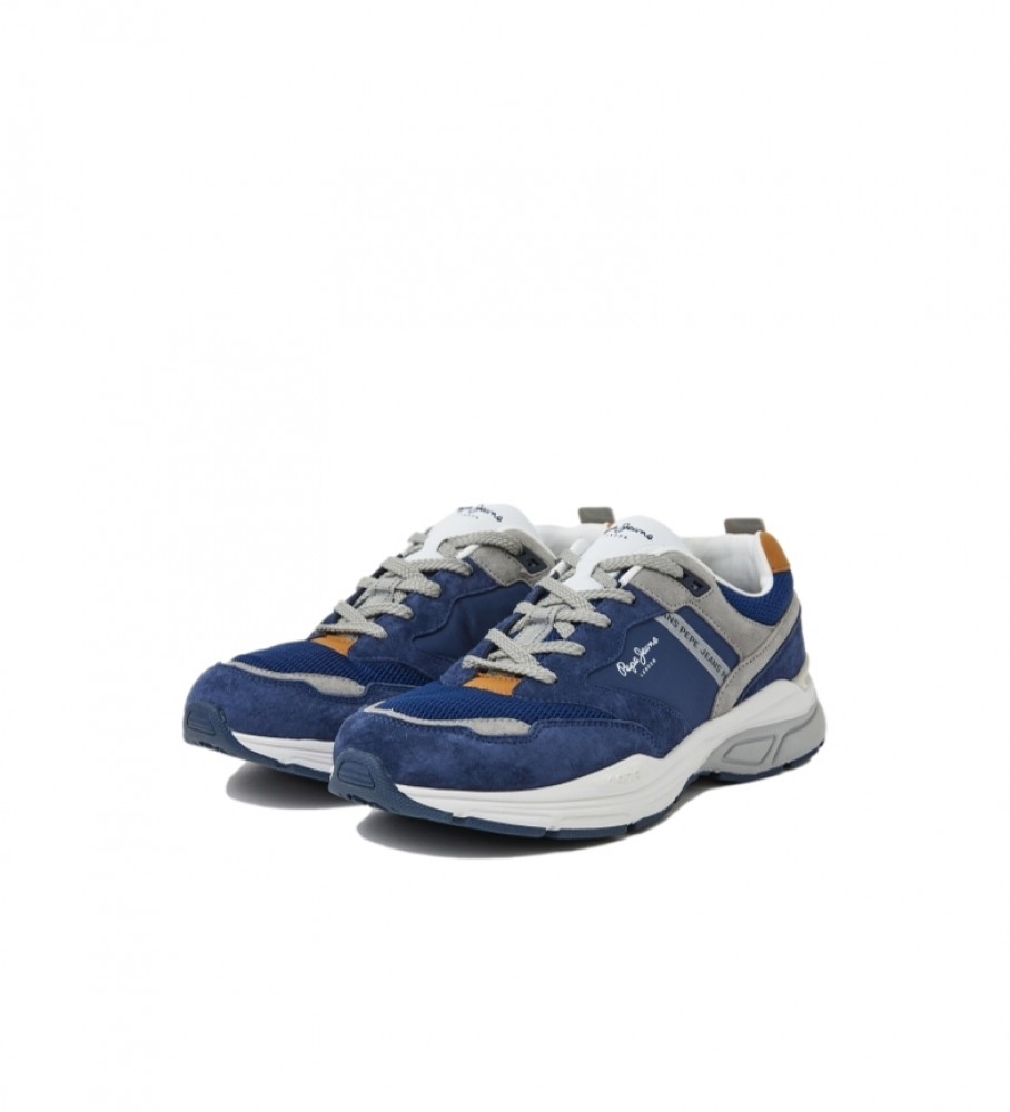 Tênis Pepe Jeans Dave Urban de couro combinado azul