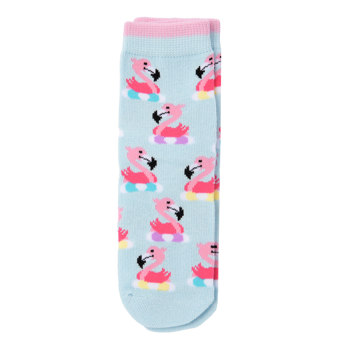 Topolino 1 Paar Mädchen Socken mit Flamingo-Motiven hellblau