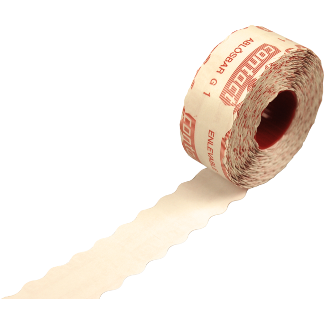 Contact Etiket, Prijsetiket, papier, afneembaar, 26x12mm, wit