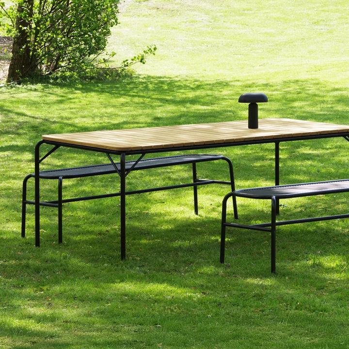 Normann Copenhagen - Vig Outdoor Bank, schwarz