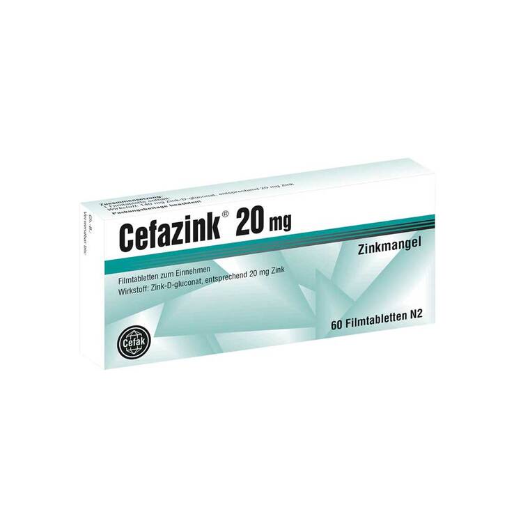 Cefazink 20 mg Filmtabletten, 60 St