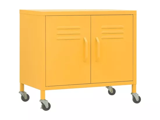 Armoire de rangement Jaune moutarde 60x35x56 cm Acier