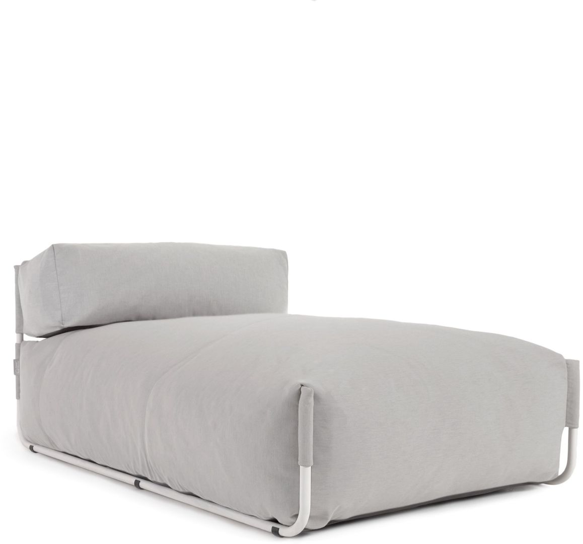 Kave Home   Square Outdoor Chaise Longue