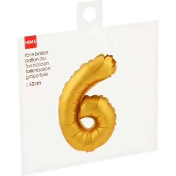 HEMA Folie Ballon Nummer 6 30 cm