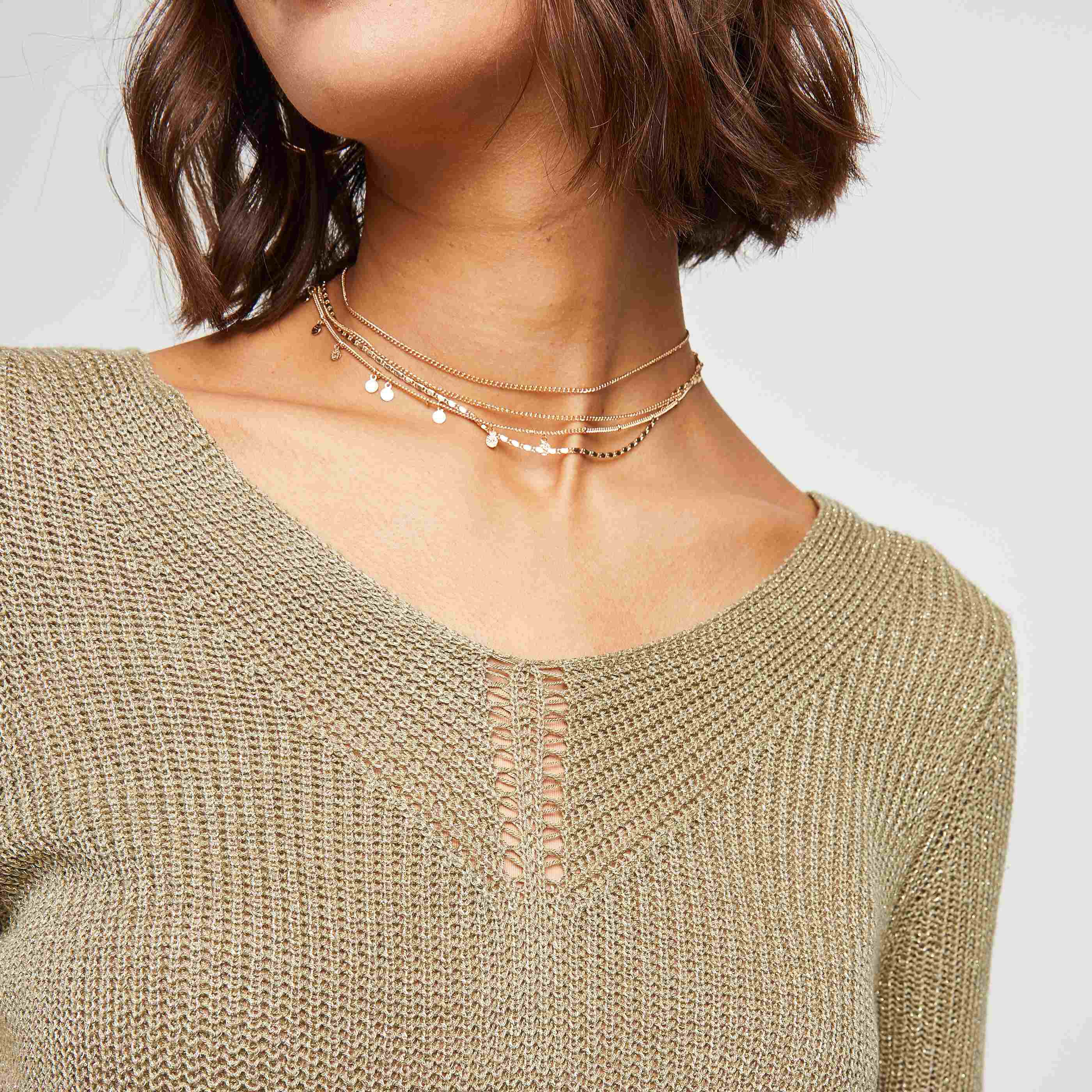 Pull maille femme - KAKI