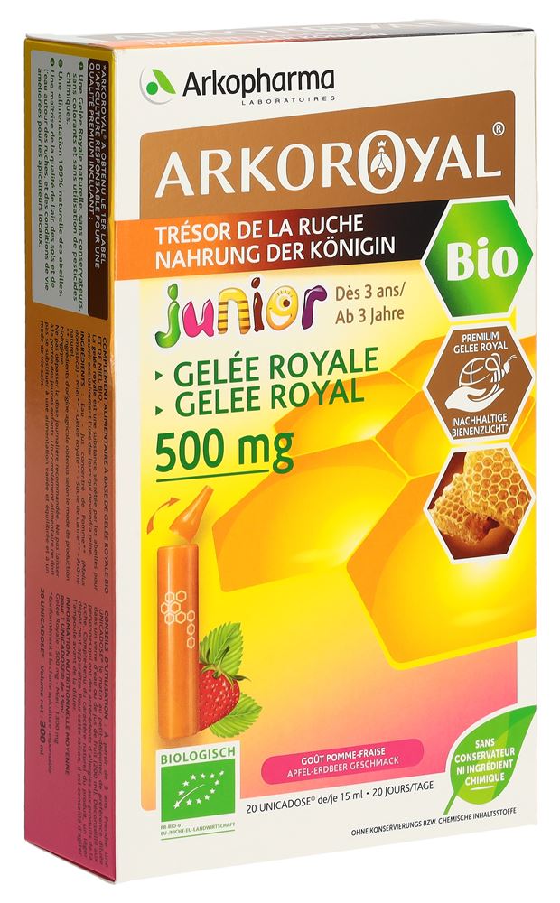 ARKOROYAL Gelée Royale 500 mg<br>20 × 15 ml, junior Bio