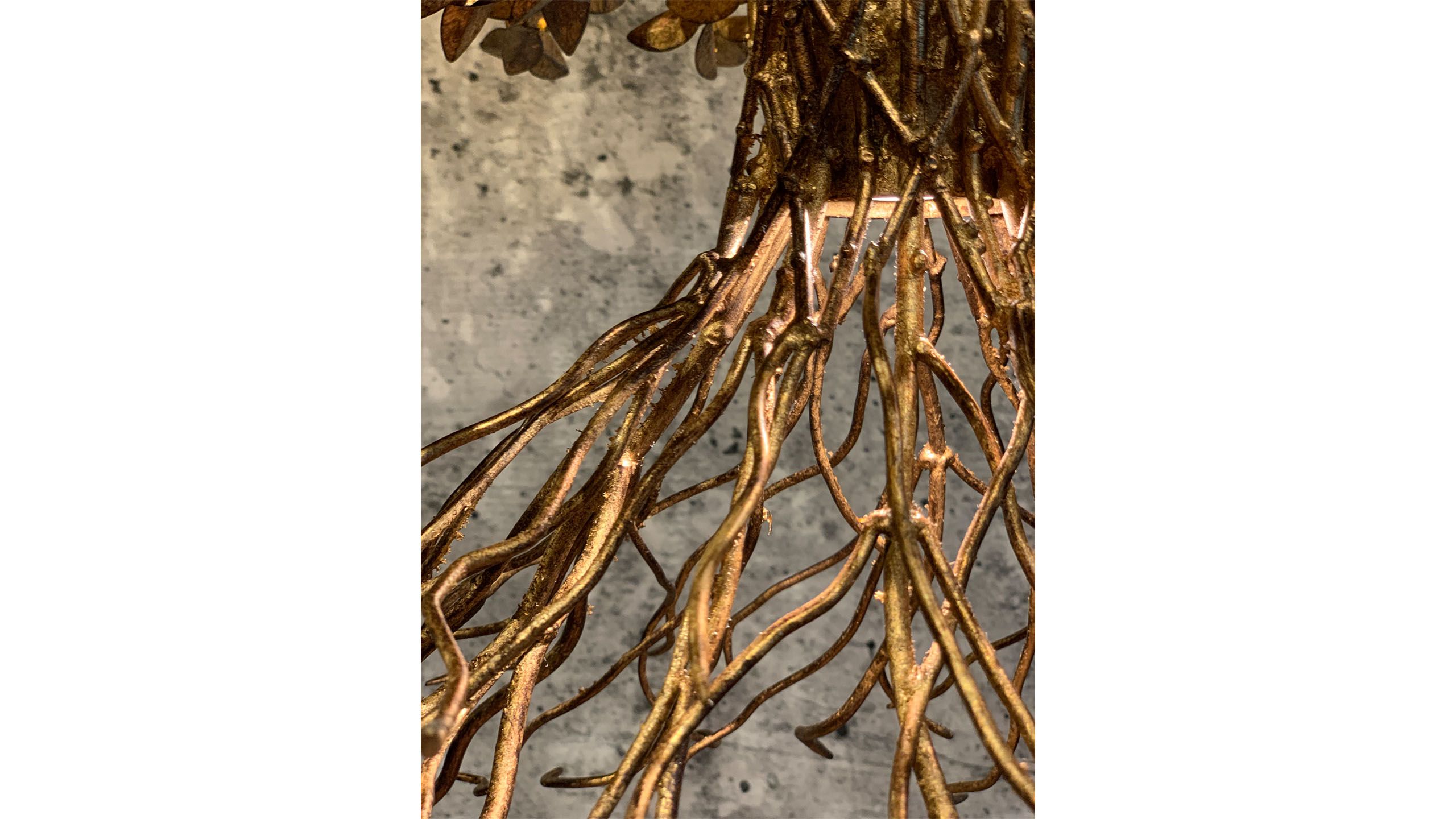 Hanglamp LB039/9+1 ambachtelijk brons Aix  | Leclercq & BouwmanB70 x D70 cm