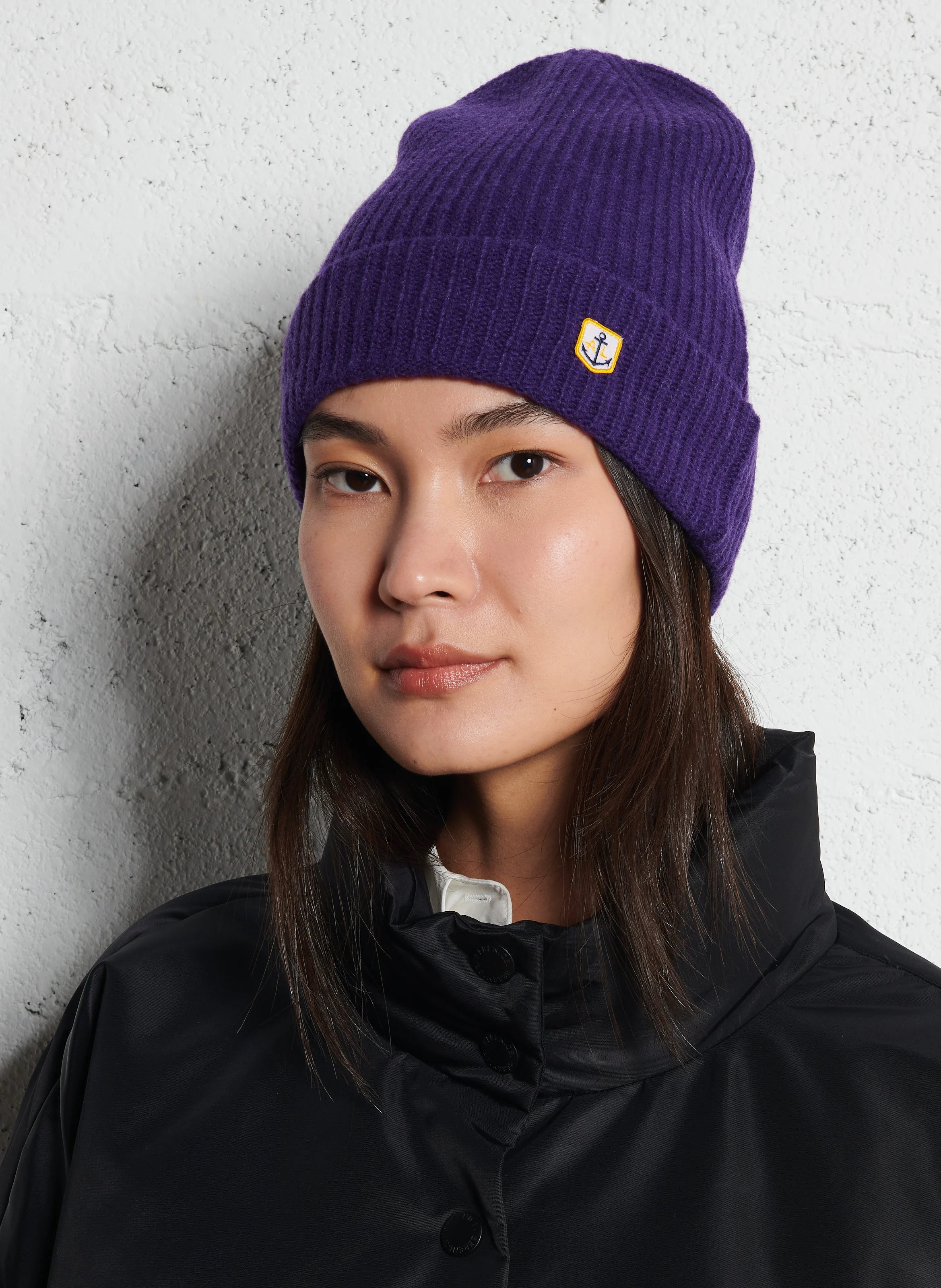 HERITAGE - Bonnet en laine mélangée | Violet