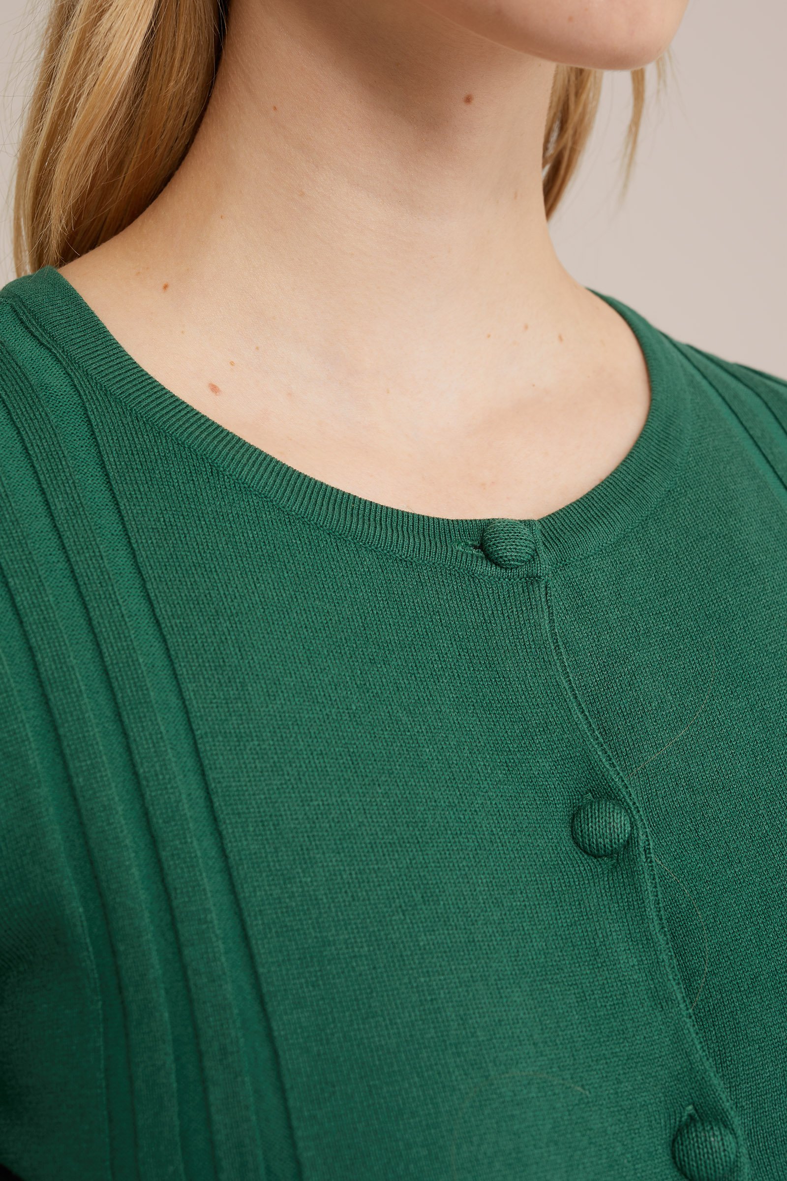 vest met structuur WE Fashion Groen