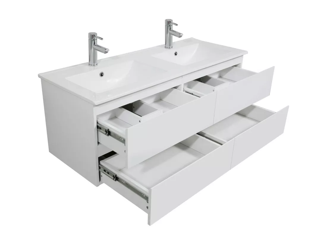 Meuble double vasque blanc 120cm