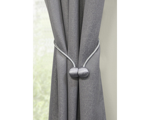 Flex-S stropdas met magneet, zilver, 48 cm