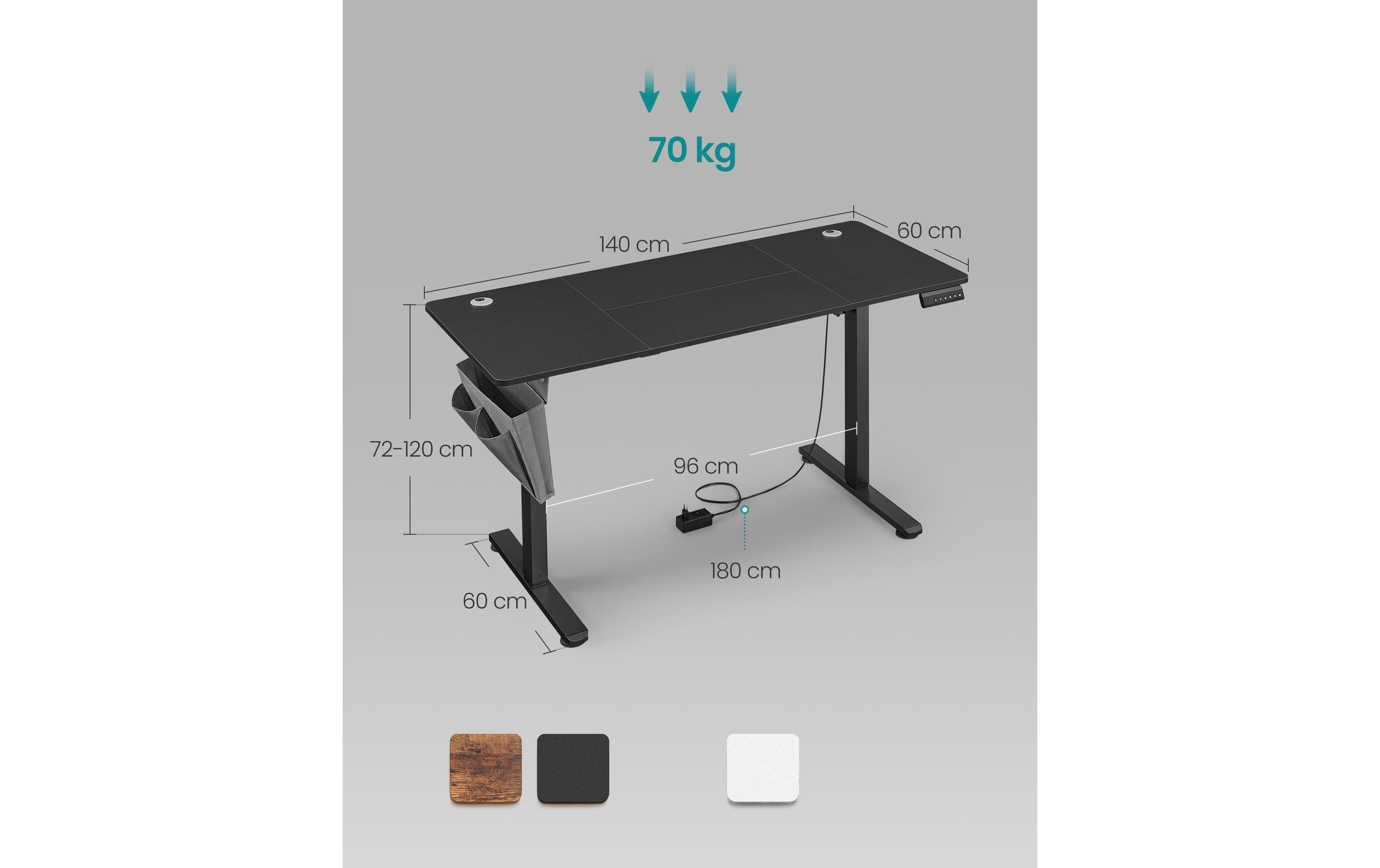 Stehtisch 140 x 60 cm, höhenverstellbar<br>Bürotisch