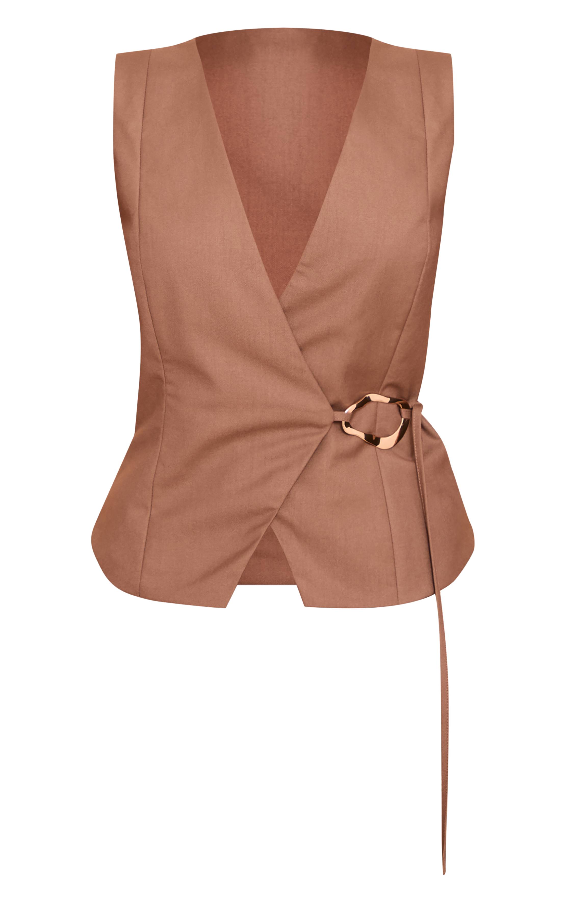Moka Ensemble Veste Ceinturée À La Taille Avec Finitions Tissées