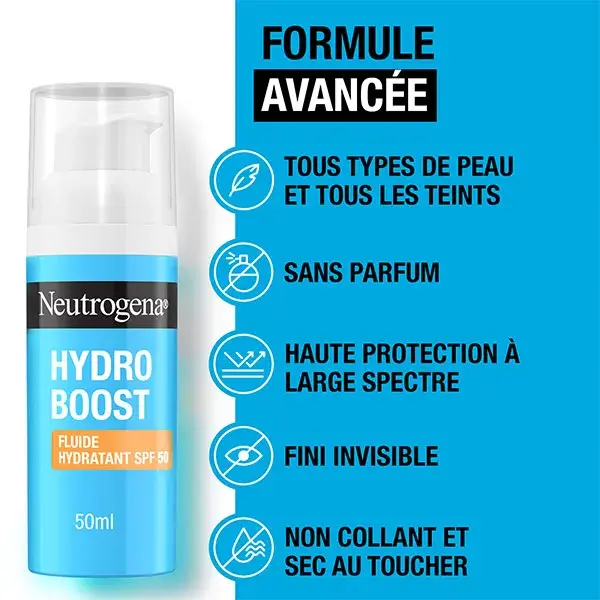 Neutrogena Hydro Boost Creme Facial Hidratante Fluido FPS 50 - 50ml