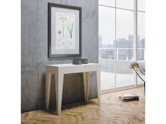 Console extensible 90x42/198 cm Isotta Small Frêne Blanc