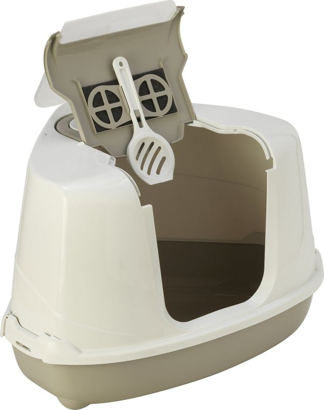 Moderna Flip Hoekkattenbak - Beige - 56 x 45 x 39 cm