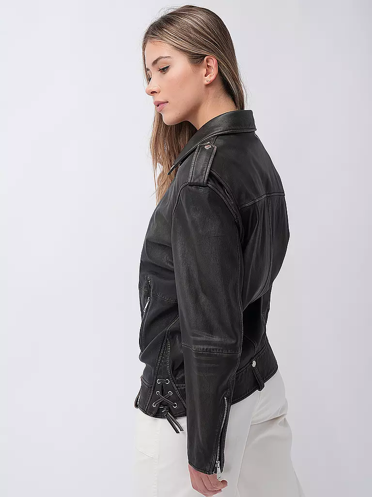 BOSS Lederjacke SAKORI braun