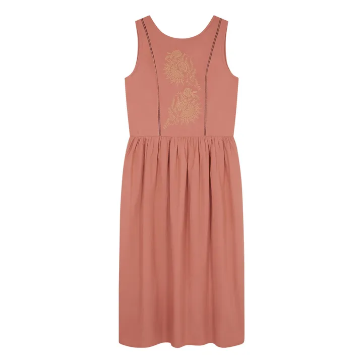 Leon & Harper Robe River Broderies Coton Bio | Blush