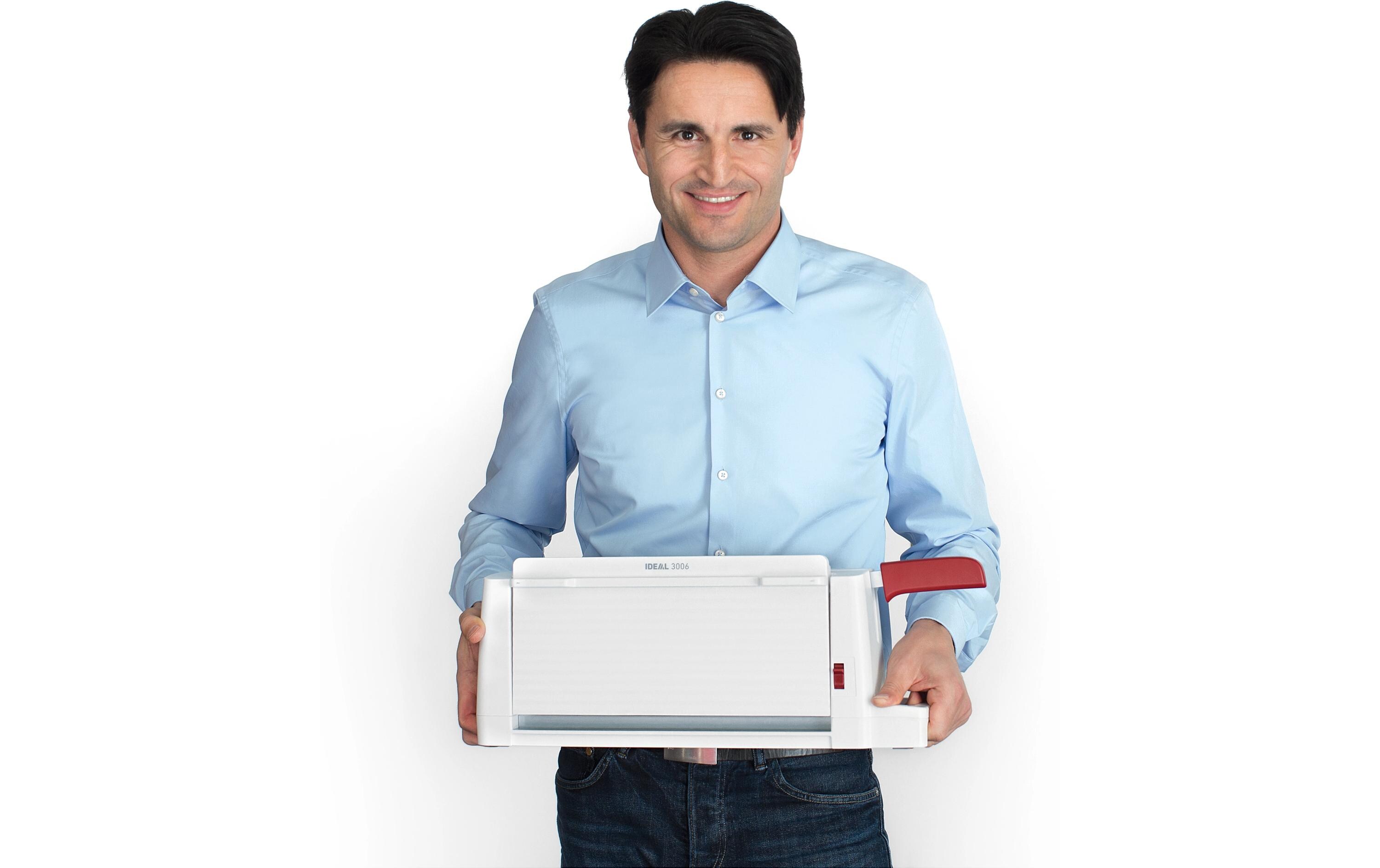 Schneidegerät 3006 Schnittlänge 30 cm, 60 Blatt<br>Tragbarer Büro-Stapelschneider für kleine Formate