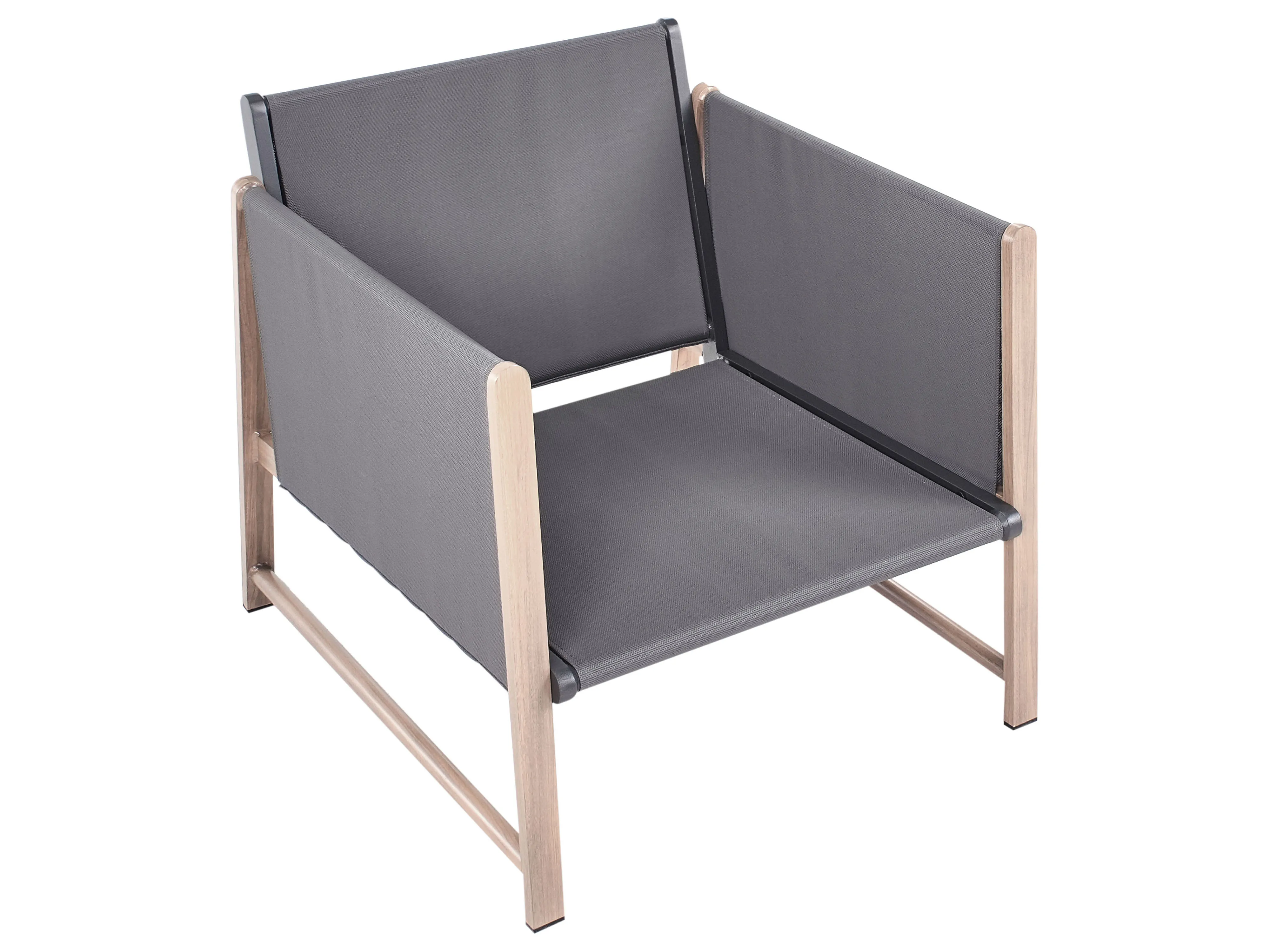 Loungeset met tafel en ottomaan 5-zits NOLA Metaal Grijs