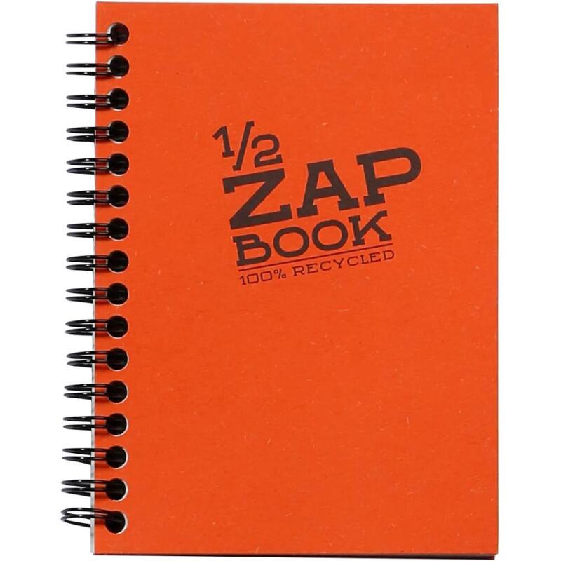 1/2 Zap Book carnet spiralé 80F A6 80g - Aléatoire