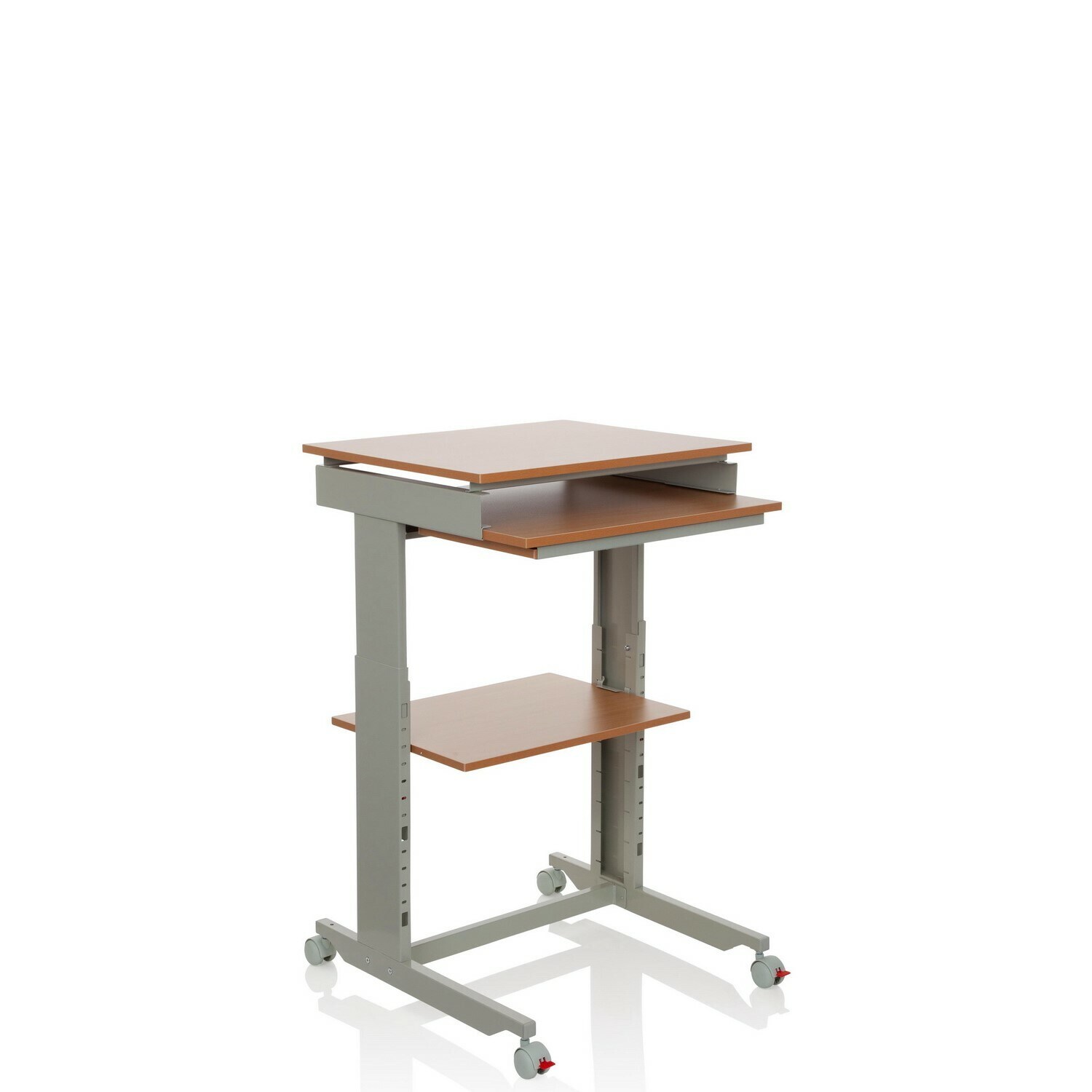 Stehschreibtisch WORKSTATION Melaminharzbeschichtete Spanplatte, Gestell pulverbeschichteter Stahl hjh OFFICE