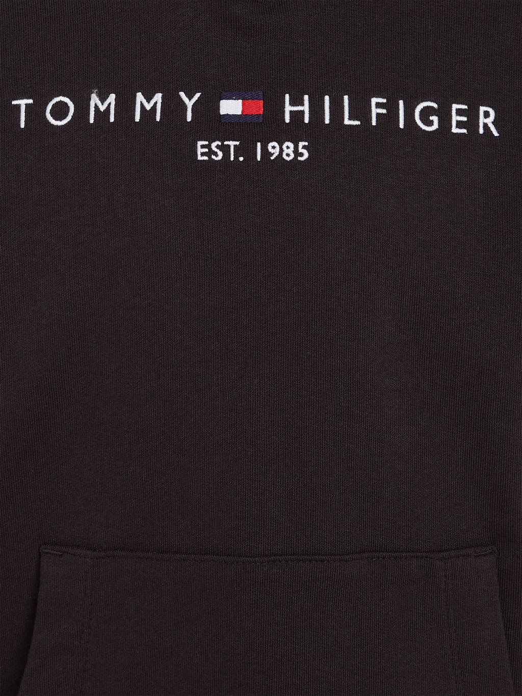 Tommy Hilfiger unisex hoodie met logo zwart