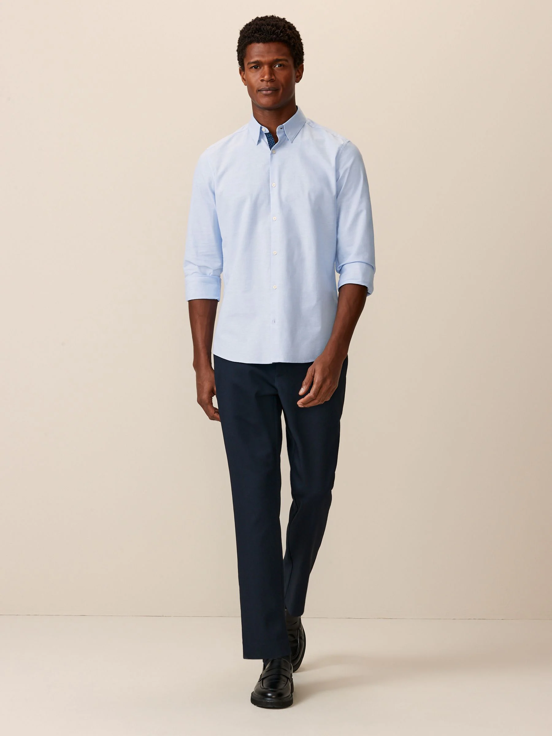 Donkerblauw - Elasticated Waist Plain Front Smart Joggers