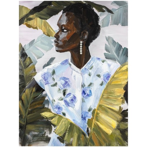 Signes Grimalt - Cuadro Mujer Africana Negro